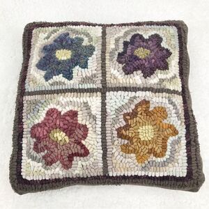 Handcrafted Hook Floral Accent Pillow